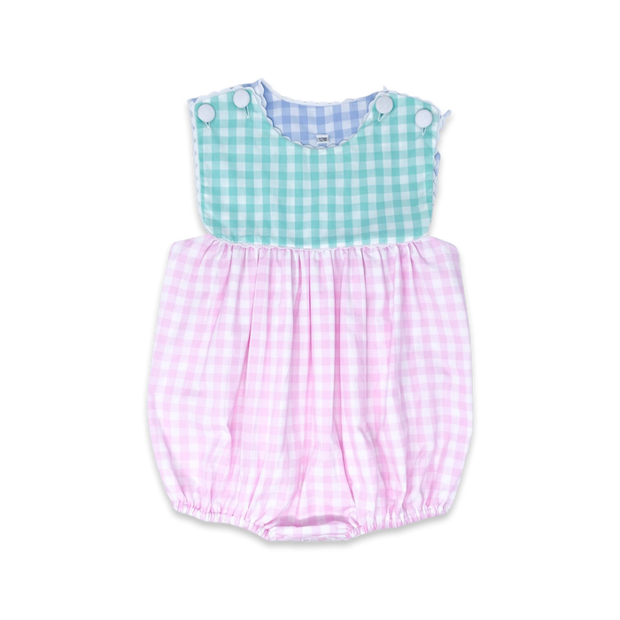 Charming Bubble - Pink, Mint, Blue Check