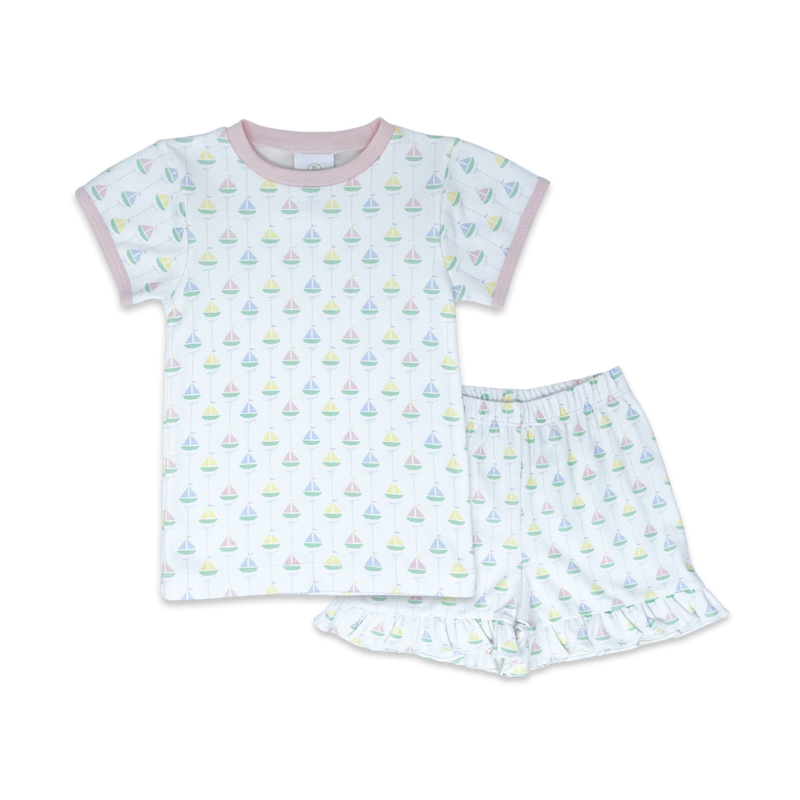 Lily Short Set - Seaside Sailboat