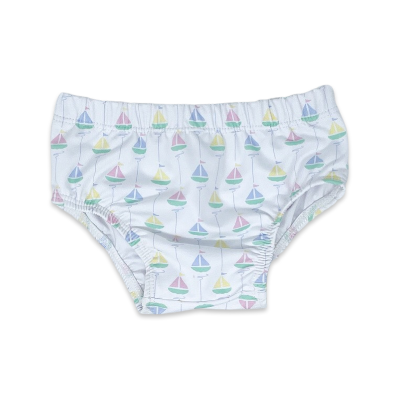 Swim Diaper Cover - Seaside Sailboat