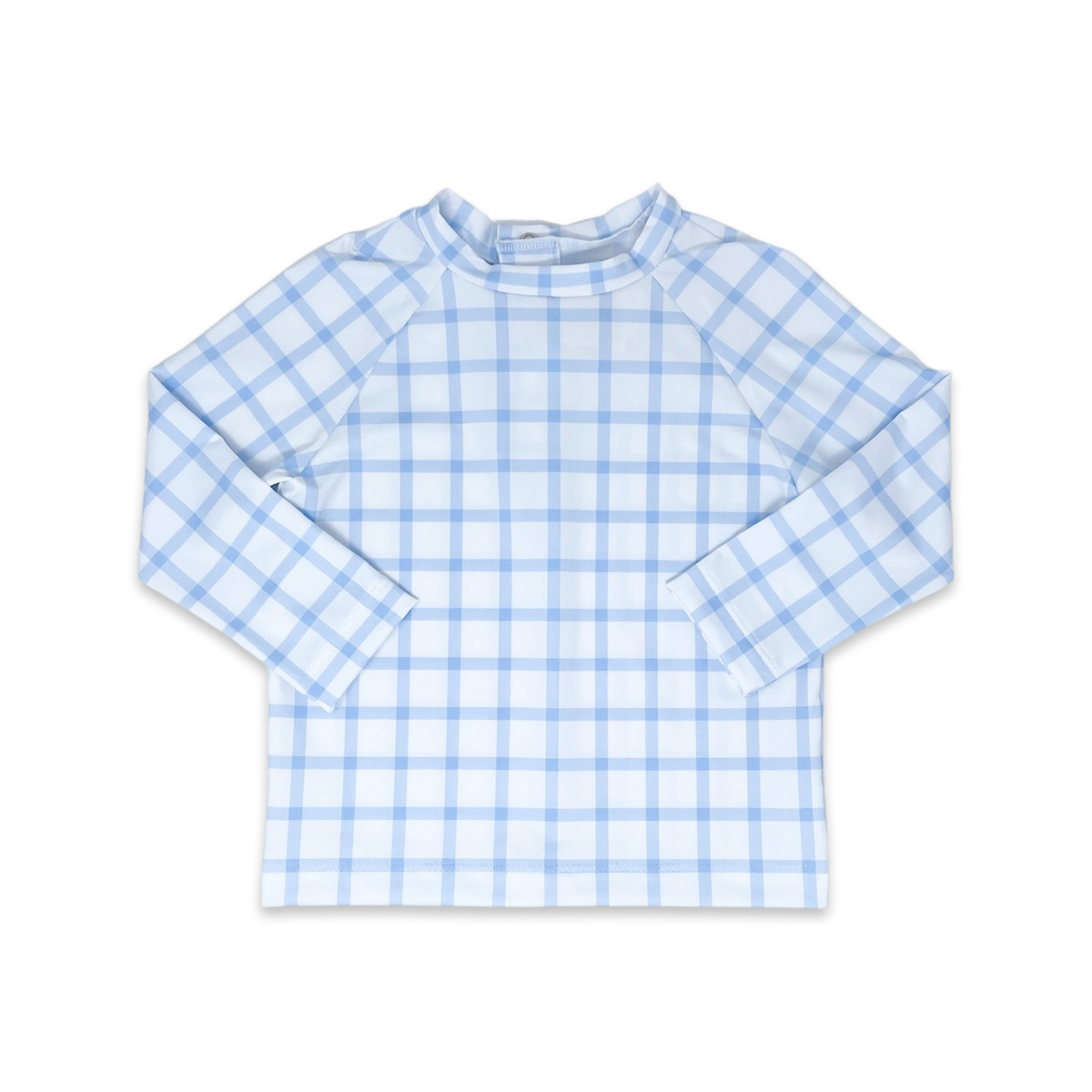 Sun and Sand Rash Guard Top - Whales Blue Windowpane