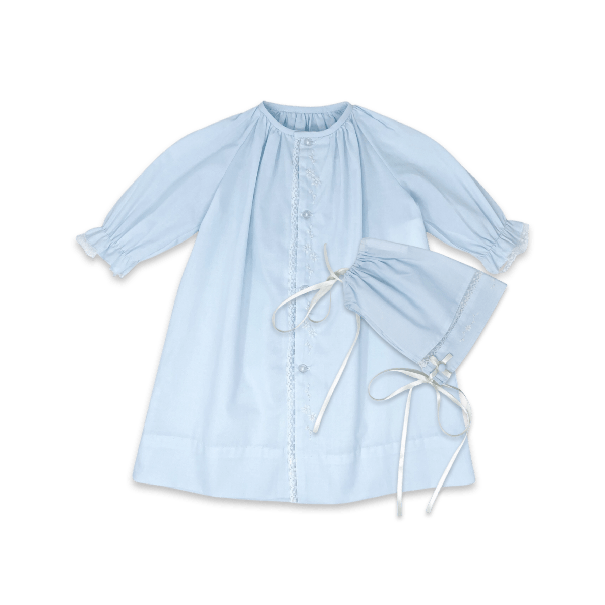 Vintage Daygown Set - Blessings Blue, Floral - Classic Sets | Lullaby Set