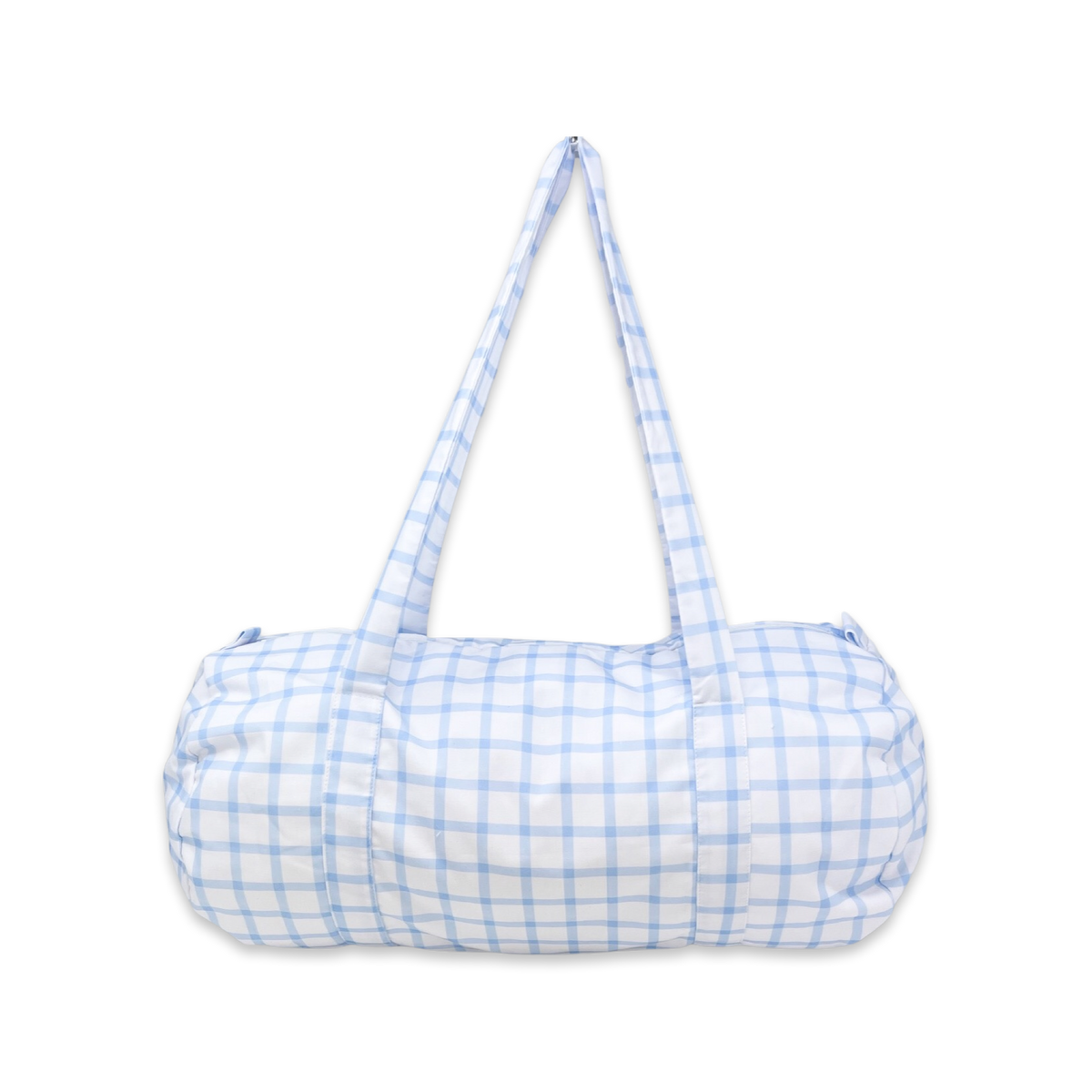 Overnight Duffle Bag - Whales Blue Windowpane