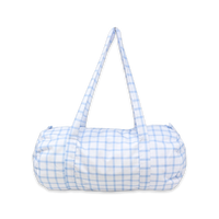 Overnight Duffle Bag - Whales Blue Windowpane