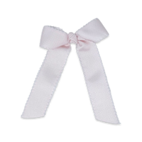 Lola Long Bow - Pink Bitty Dot