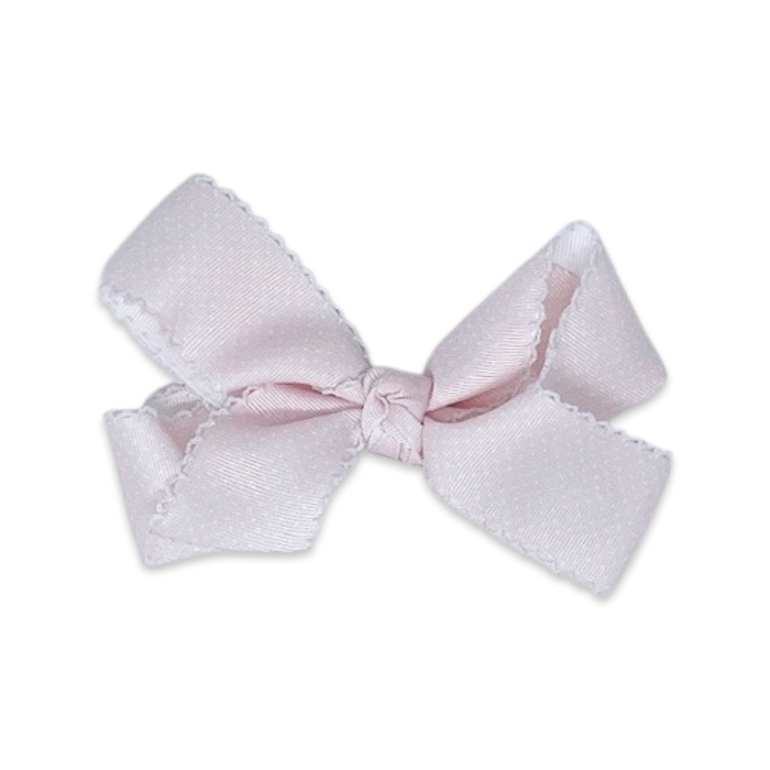 Hallie Hair Bow - Pink Bitty Dot