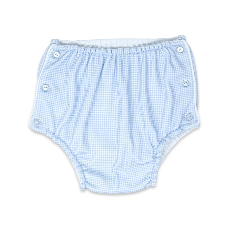 Darling Diaper Cover - Baby Blue Minigingham