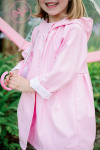 Rainy Day Raincoat - Pink, Wilmington Pink Windowpane