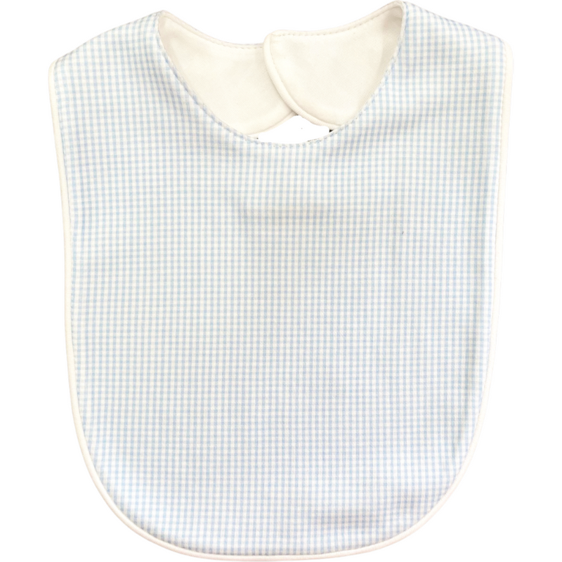 Heirloom Bib - Baby Blue Minigingham