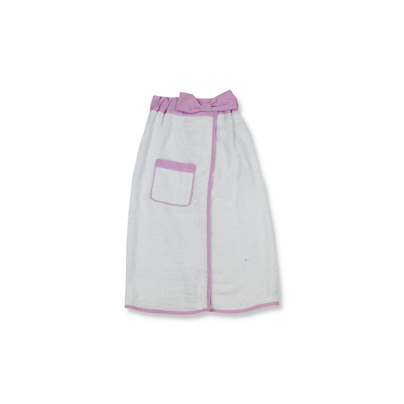 Tiny Tot Towel Wrap - Baby Pink Minigingham