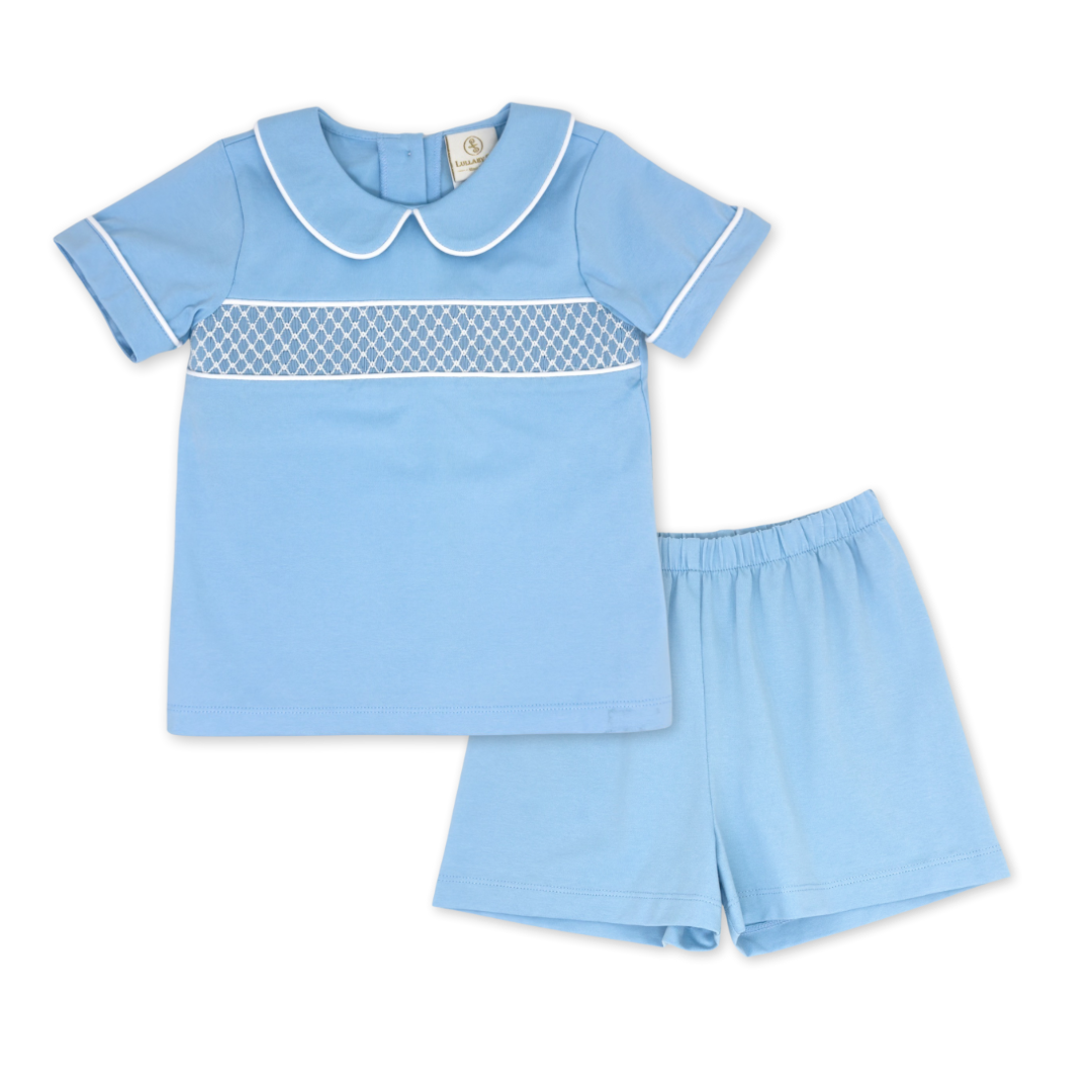 Liam Short Set - Baytown Blue Knit