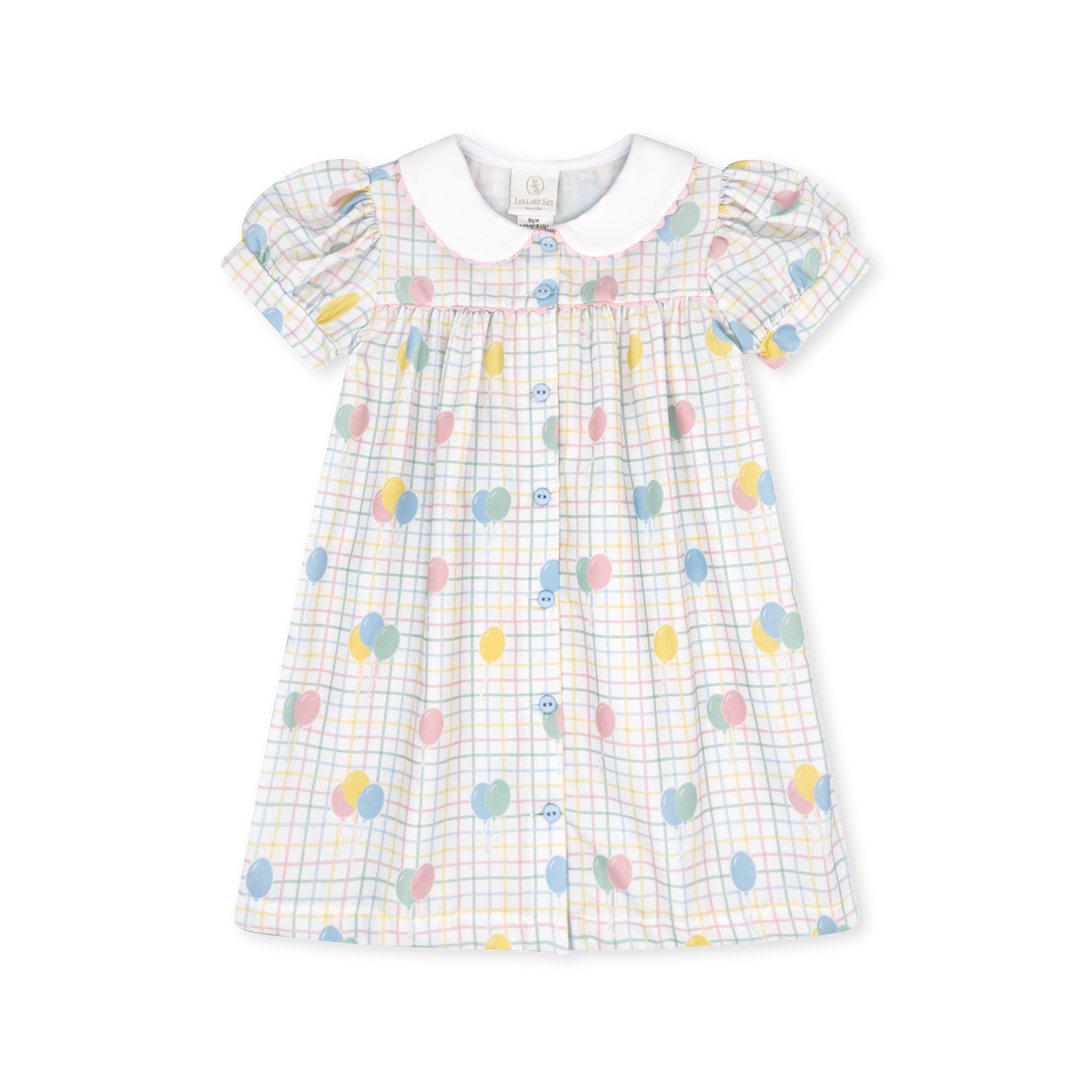 Breccan Dress - Party Time Balloon Plaid