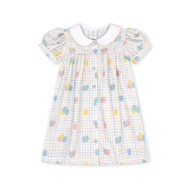 Breccan Dress - Party Time Balloon Plaid