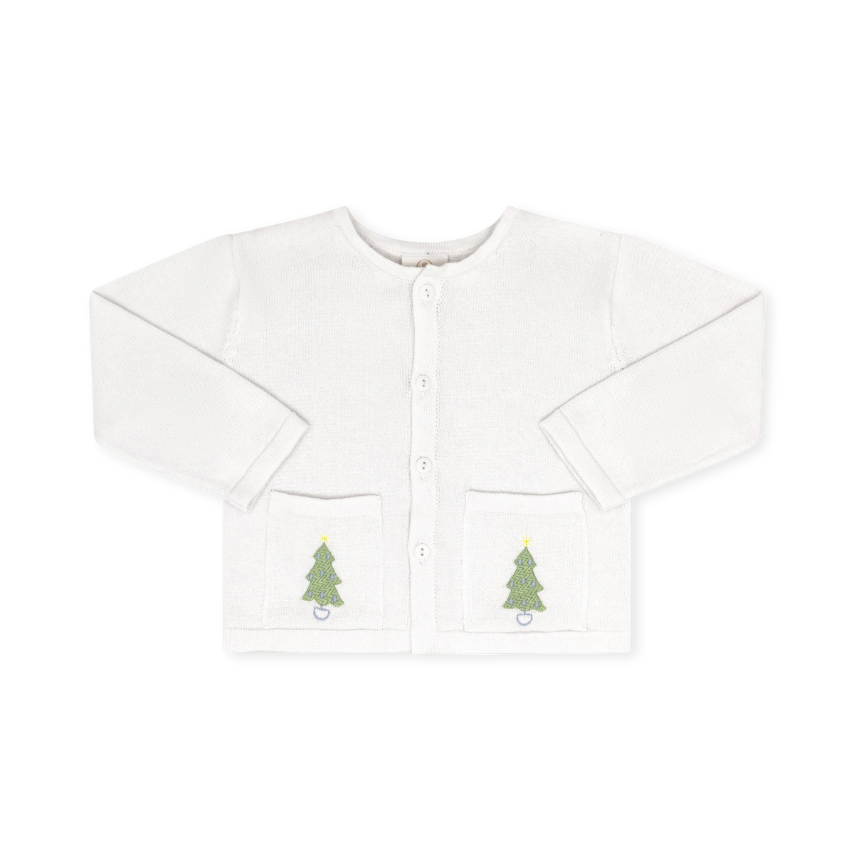 Burrow Button Down Sweater - Sterling White, Tree