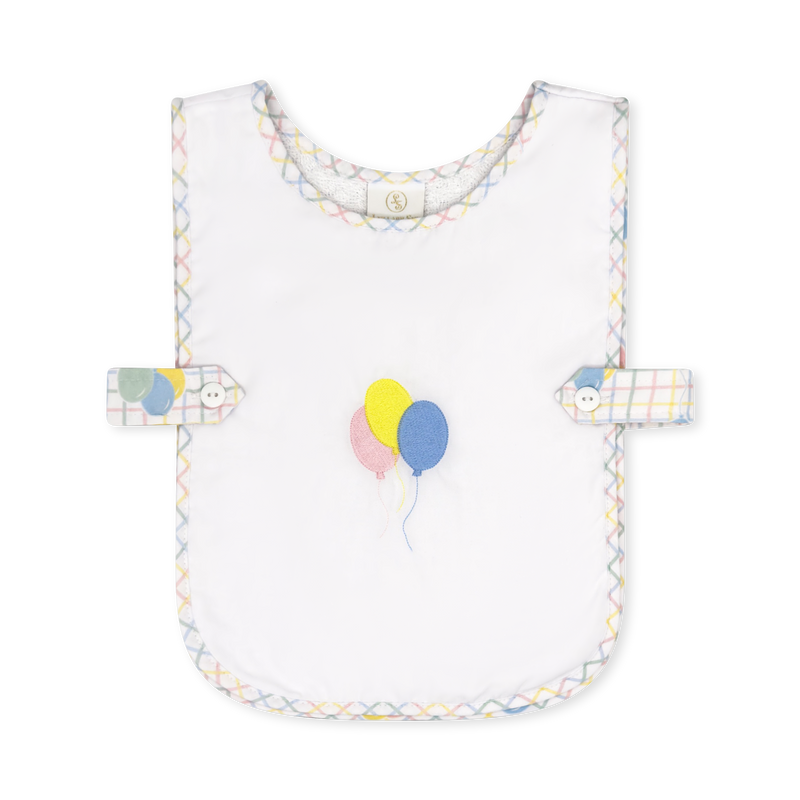 Celebration Bib - Party Time Balloon Plaid