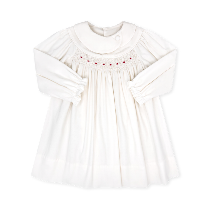 Courtney Dress Long Sleeve - Dreamy White Cord