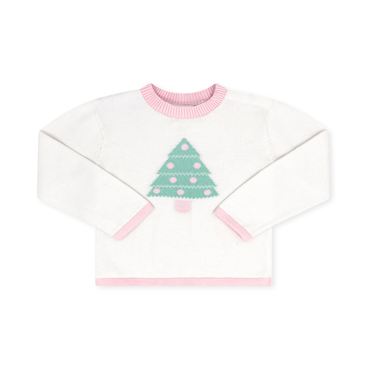 Cozy Up Sweater - Sterling White, Tree, Pink