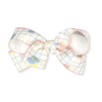 Hallie Hair Bow - Party Time Balloon Plaid