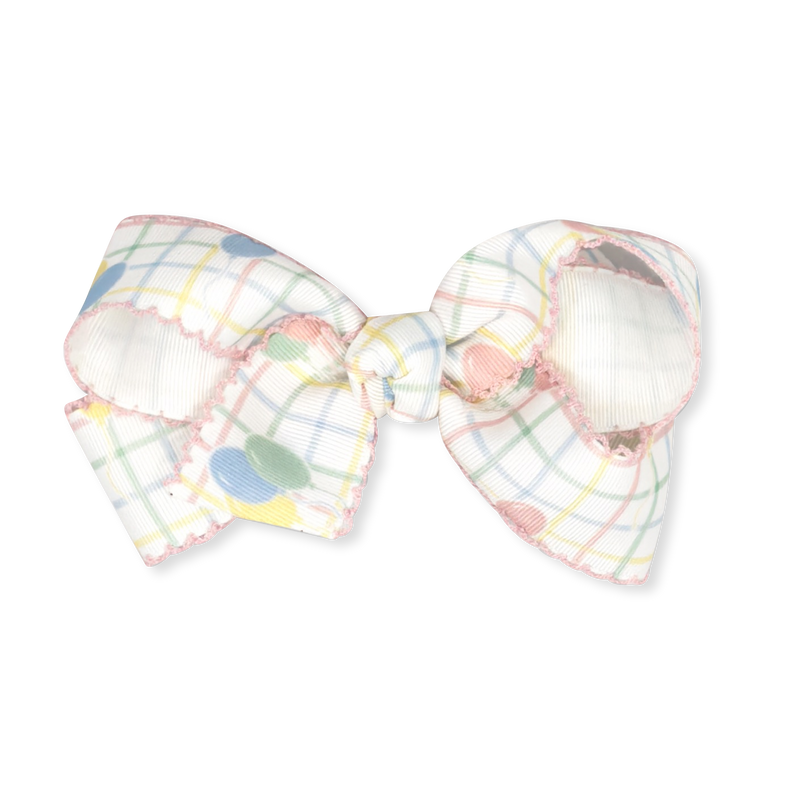 Hallie Hair Bow - Party Time Balloon Plaid