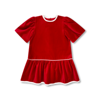 Harper Dress - Ruby Red Velvet