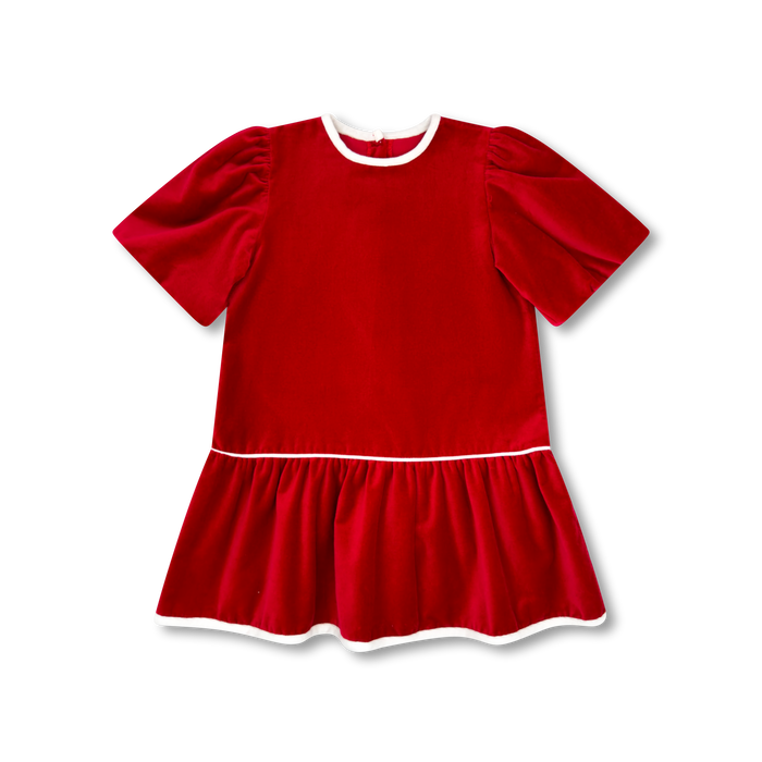 Harper Dress - Ruby Red Velvet