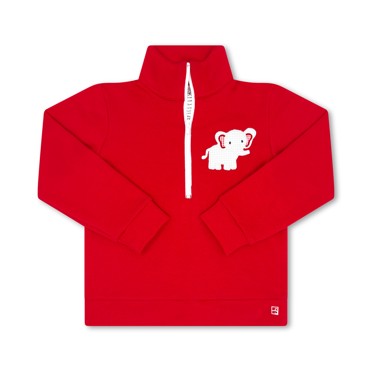 Hayden Half Zip - Candy Apple Red, Elephant