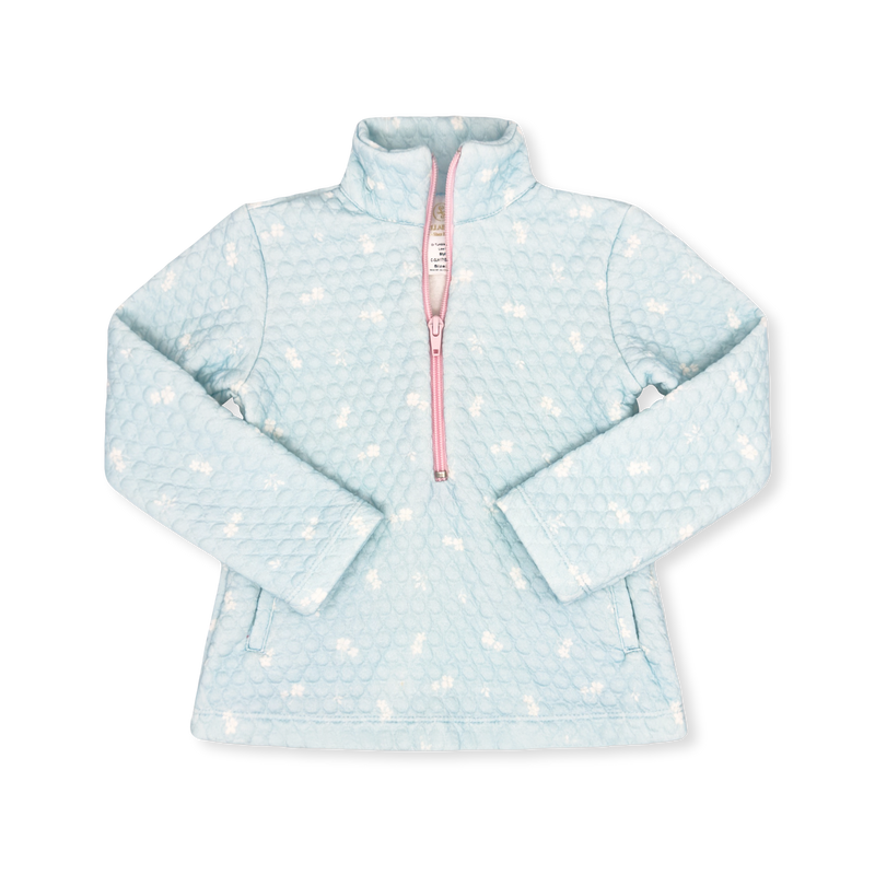 Heather Half Zip - Foster Blue Floral