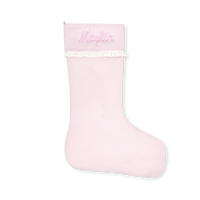 Holiday Stocking - Baby Pink Minigingham