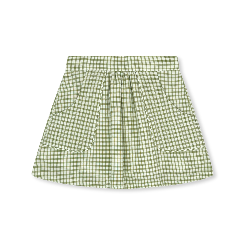 Isabella Skirt - Grove Park Green Windowpane