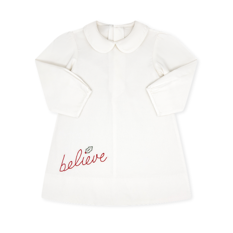 Legacy Dress Long Sleeve - Dreamy White Cord, Believe