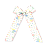 Lola Long Bow - Party Time Balloon Plaid