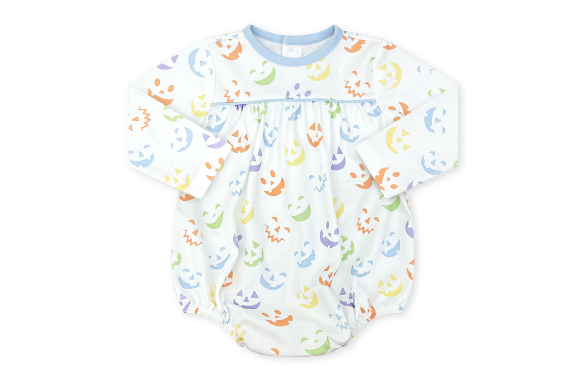 Mother May I Bubble Long Sleeve - Peek-A-Boo, Park Blue