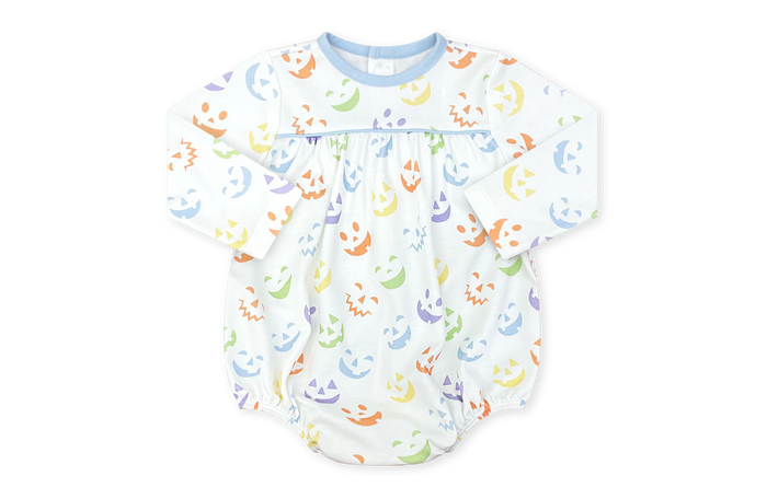 Mother May I Bubble Long Sleeve - Peek-A-Boo, Park Blue