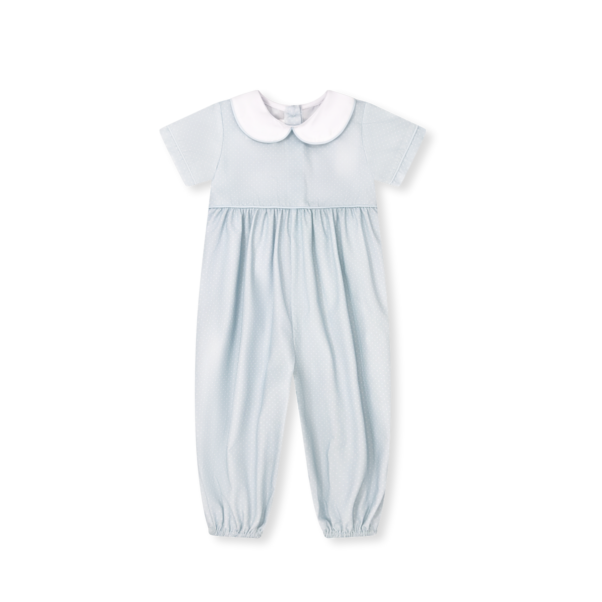 Rover Romper - Bellevue Blue Bitty Dot