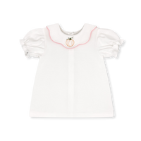 Scarlett Blouse - Park White, Pensacola Pink, Pumpkin