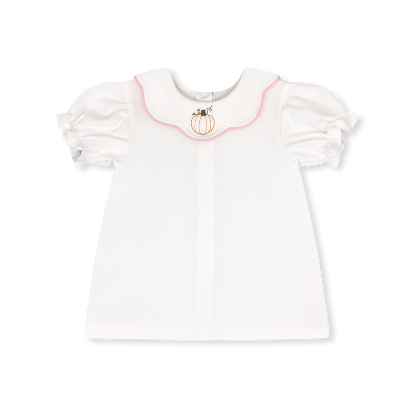 Scarlett Blouse - Park White, Pensacola Pink, Pumpkin