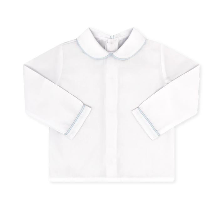 Sibley Shirt Long Sleeve - White, Classic Blue