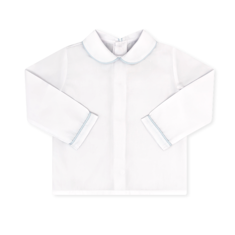 Sibley Shirt Long Sleeve - White, Classic Blue