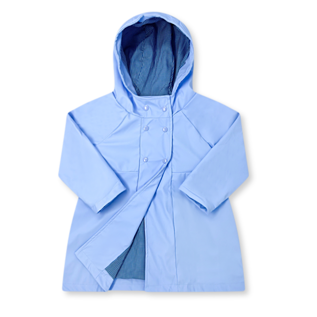 Rainy Day Raincoat - Singing in the Rain Blue, Royal Minigingham