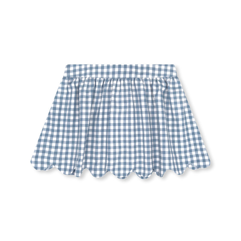 Susie Skirt - Stone Blue Check