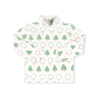 Tiny Tot Turtleneck - Oh Christmas Tree, Pink