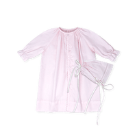 Vintage Daygown Set - Blessings Pink, Floral. - Classic Daygowns | Lullaby Set