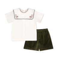 Christian Short Set - Winter White Velvet, Candy Cane