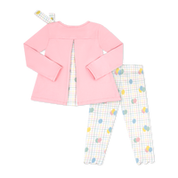 Madeline Legging Set - Pensacola Pink, Party Time Balloon Plaid