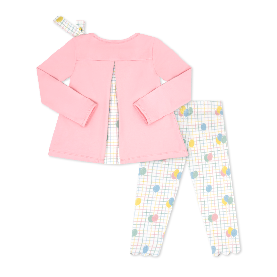 Madeline Legging Set - Pensacola Pink, Party Time Balloon Plaid