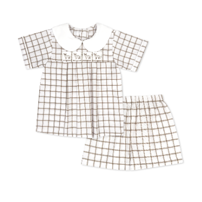 Noah Ribbon Short Set - King Street Windowpane