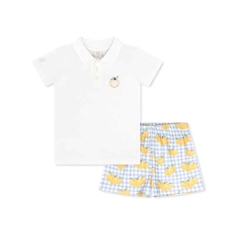 Parker Short Set - Park White, Little Pumpkin