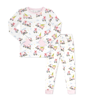 Sweet Pea PJ Set - All Aboard, Park Pink