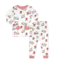 Sweet Pea PJ Set - All Aboard, Ridgeland Red Minigingham