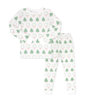 Sweet Pea PJ Set - Oh Christmas Tree, Park White