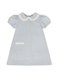 1956 Pocket Dress - Baker Blue Minigingham